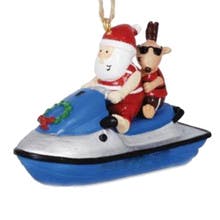 Cape Shore Santa & Reindeer Jet Ski Ornament
