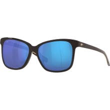Costa Mayfly Polarized Sunglasses (580G) - Matte Black Frame / Blue Mirror Lenses