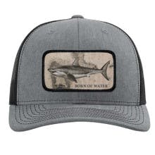 Born of Water Great White Shark Patch Trucker Hat