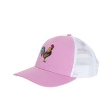 Florida Keys Rooster Trucker Hat - Pink / White