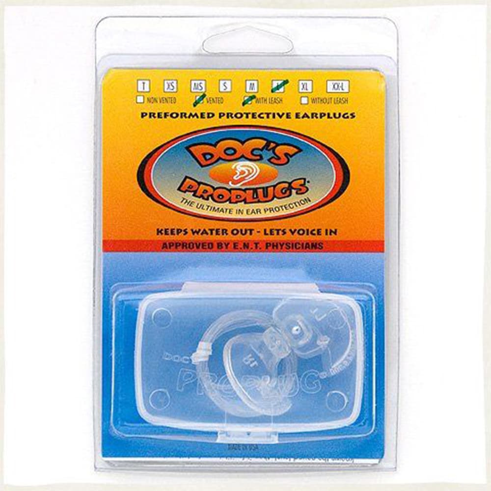 Doc's Proplugs Swimming Ear Protection Non-Vented Ear Pro Plugs Size Medium Blue Doc's Proplugs Swimming Ear Protection Non-Vented Ear Pro Plugs Size Medium Blue