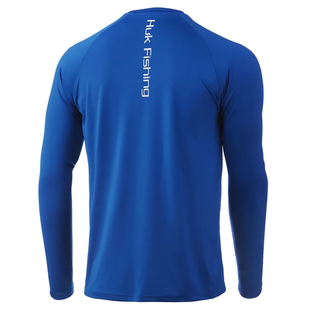Huk Pursuit Huk And Bars Long Sleeve Crew Men's Tech Shirt, Windsurfer, Medium Huk Pursuit Huk And Bars Long Sleeve Crew Men's Tech Shirt, Windsurfer, Medium