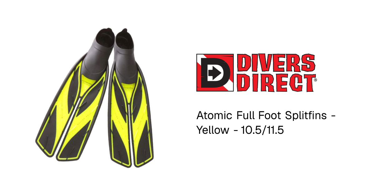 Atomic Full Foot Splitfins - Yellow - 10.5/11.5