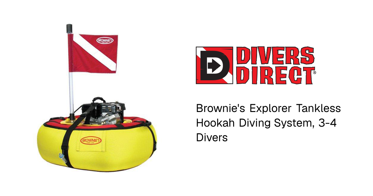 HAOLI DIVING BRAVA 210 サンマ Brownie's Explorer Tankless Hookah Diving System, 3-4 Divers