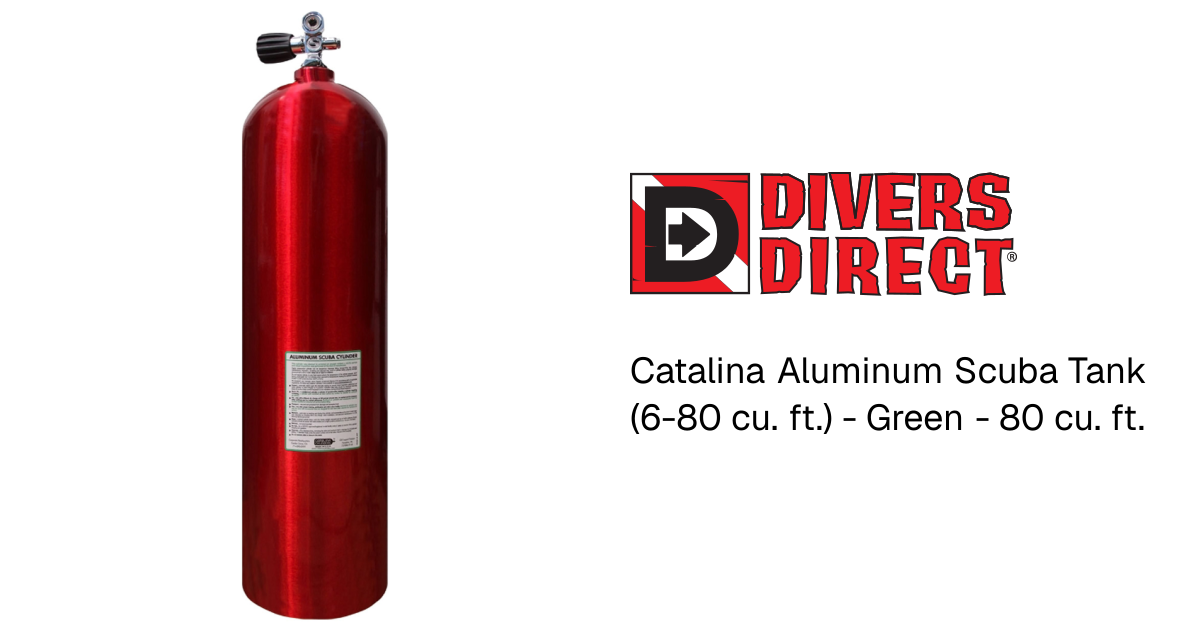 Catalina Aluminum Scuba Tank (6-80 cu. ft.) - Green - 80 cu. ft.