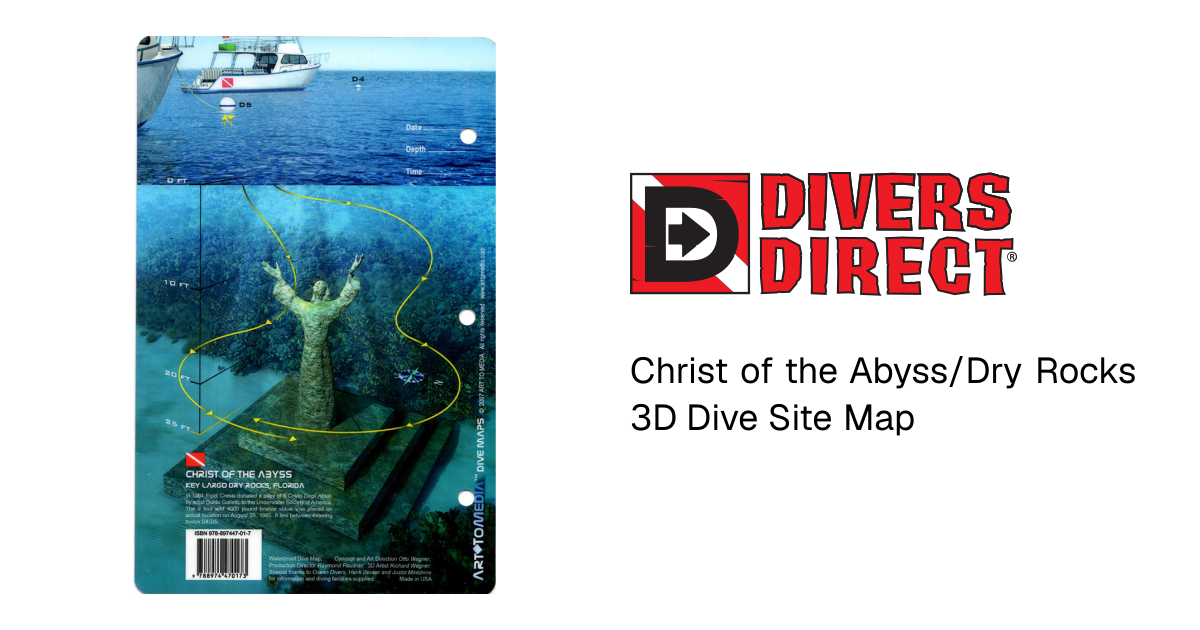 Christ of the Abyss/Dry Rocks 3D Dive Site Map
