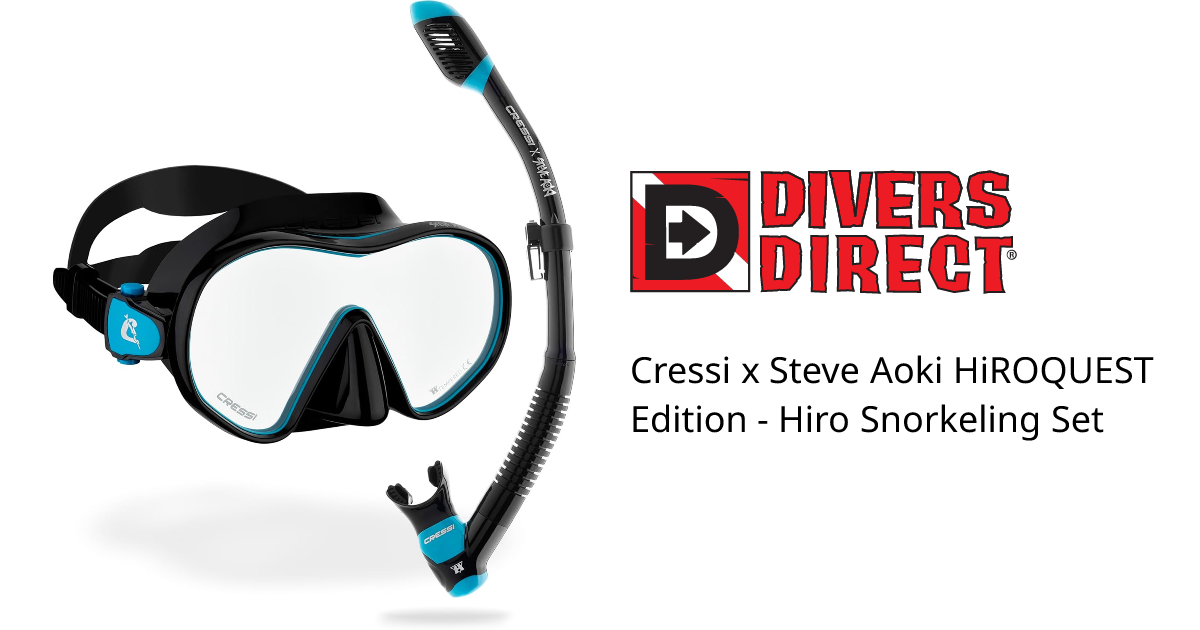 Hirohiro Cressi x Steve Aoki HiROQUEST Edition - Hyro Snorkeling Set