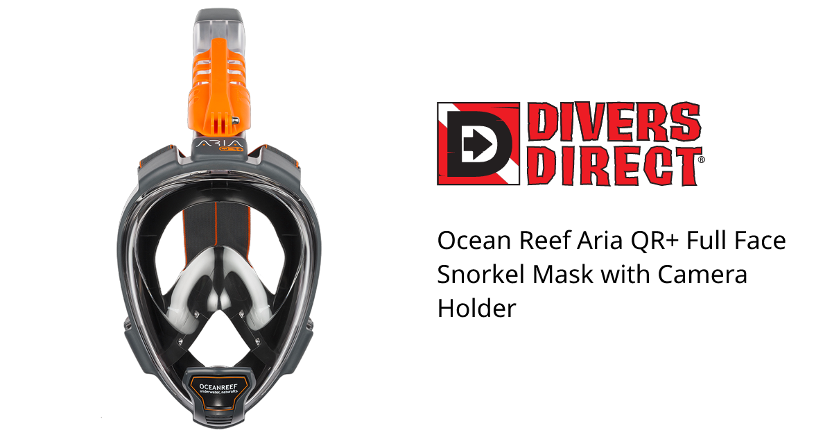 Ocean Reef Aria QR+ Full Face Snorkel Mask with Camera Holder
