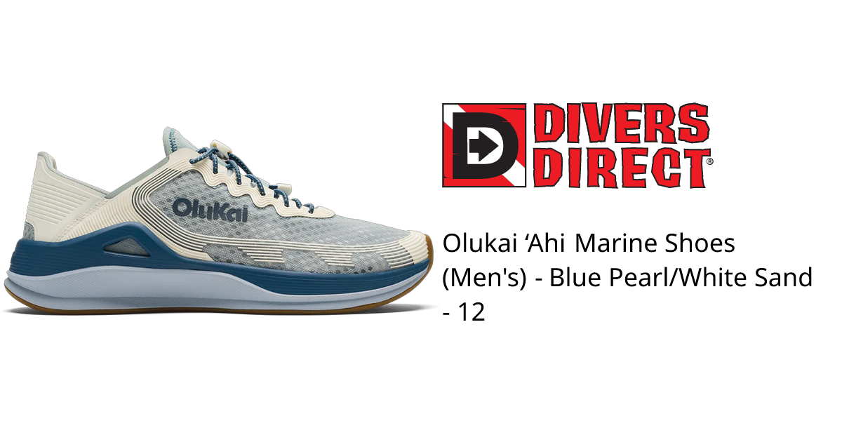 Olukai 'Ahi Marine Shoes (Men's) - Blue Pearl/White Sand - 12