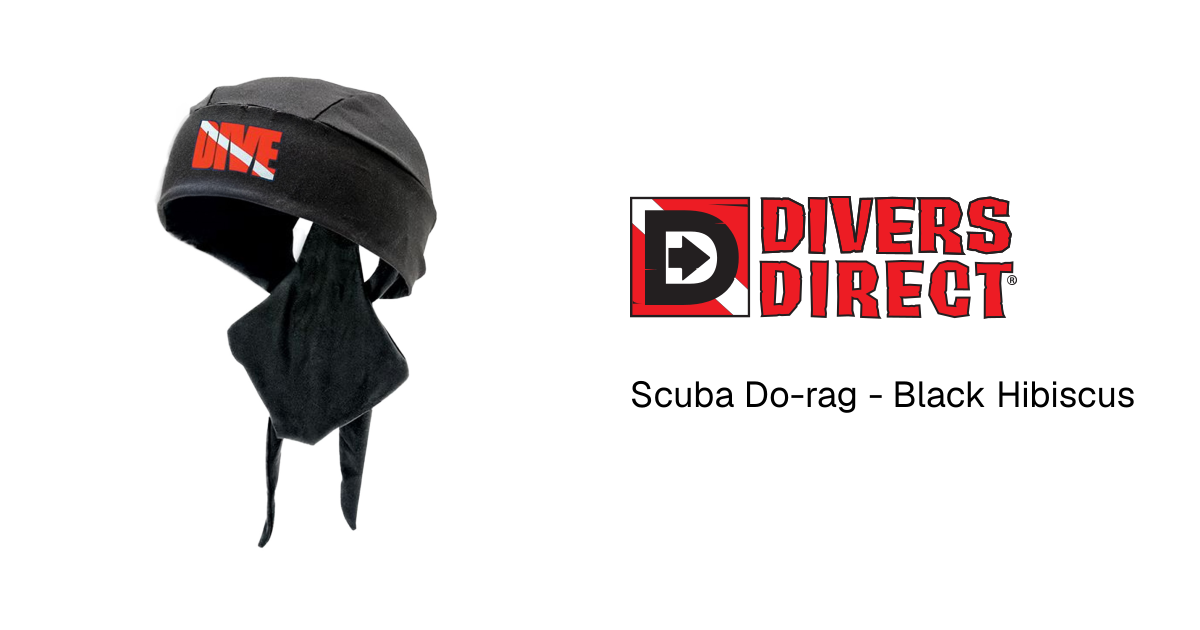 Scuba Do-rag - Black Hibiscus