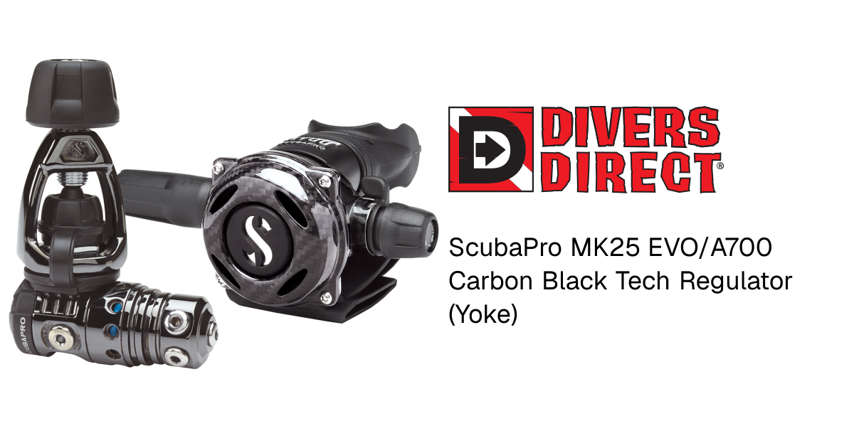 ScubaPro MK25 EVO/A700 Carbon Black Tech Regulator (Yoke)