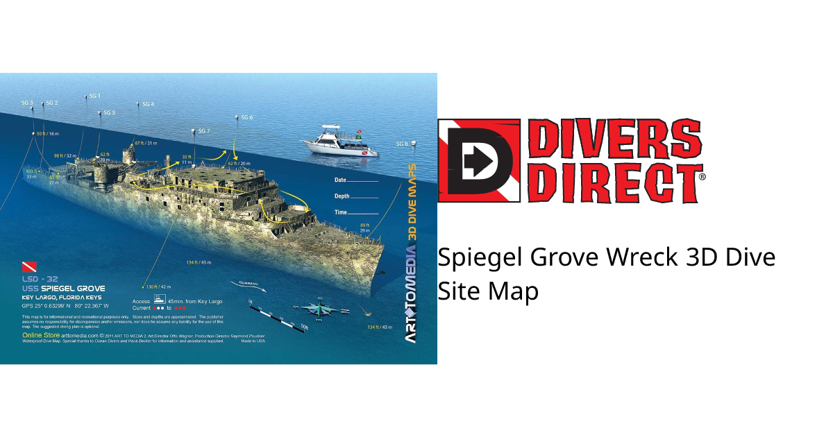 Spiegel Grove Wreck 3D Dive Site Map