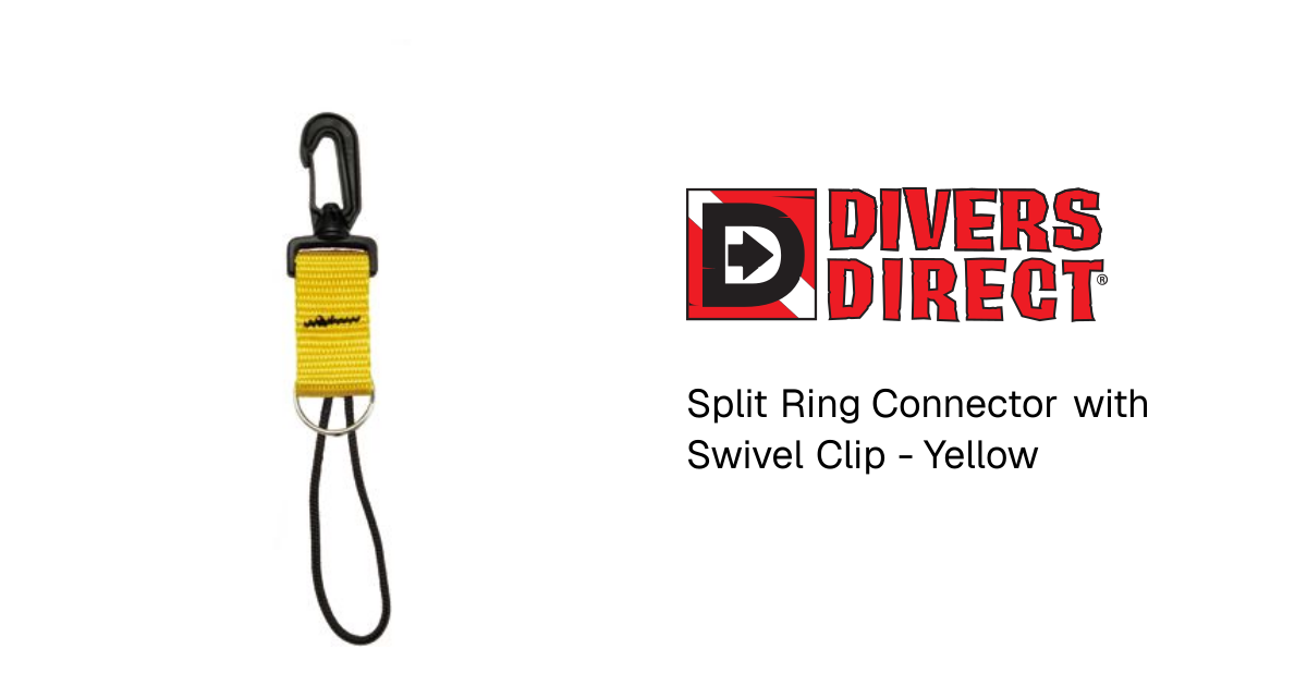 Split Ring Connector with Swivel Clip - Yellow